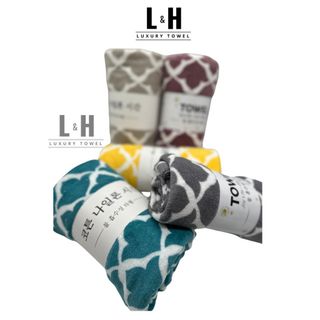 Khăn tắm lông cừu cỡ lớn, Trám Chéo, KT 70x140cm, thấm hút tốt