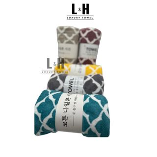 Khăn tắm lông cừu cỡ lớn, Trám Chéo, KT 70x140cm, thấm hút tốt
