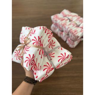 Set 4c khăn tắm, lau đầu 40x70cm chong chóng đỏ trắng, kt 40x70cm, 100g