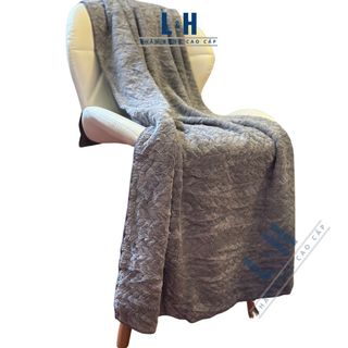 Khăn tắm Lông Cừu, Xương Cá, KT 70x140cm