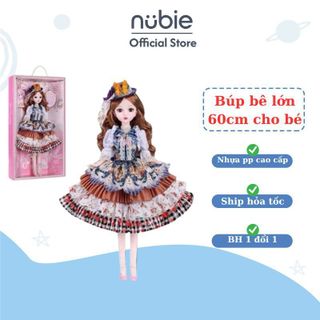 Nubie Búp Bê 60cm Có Khớp Cao Cấp, Đồ Chơi Búp Bê Công Chúa-Quà Tặng Sinh Nhật Bé Gái