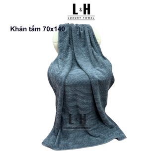 Khăn tắm Lông Cừu, Xương Cá, KT 70x140cm