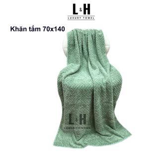 Khăn tắm Lông Cừu, Xương Cá, KT 70x140cm