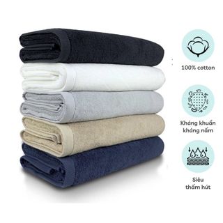 Khăn Tắm Cao Cấp Siêu Dày Xuất Hàn Quốc Nhật Bản 100% Cotton Siêu Thấm Cho Gia Đình Khách Sạn