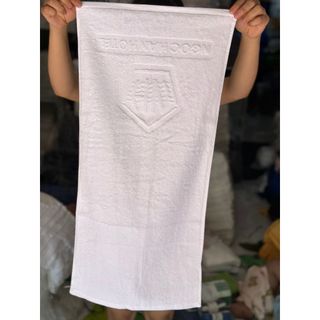 Khăn trắng Lau đầu, khăn mặt cho khách sạn logo kt 35x80cm, 120g