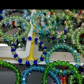 Vòng tay pha lê chiếu lắp lánh chuỗi đủ màu