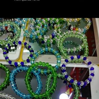 Vòng tay pha lê chiếu lắp lánh chuỗi đủ màu