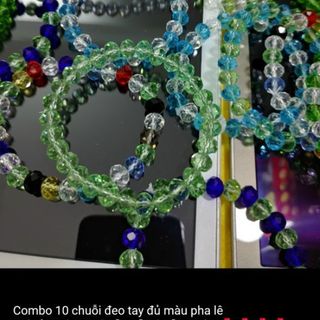 Vòng tay pha lê chiếu lắp lánh chuỗi đủ màu