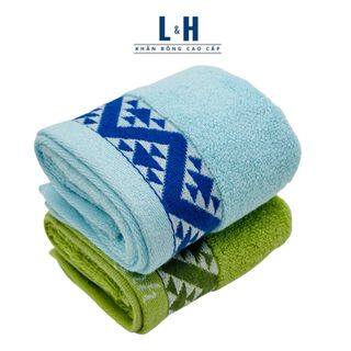 Khăn Mặt Viền Sóng 100% Cotton Tân Thịnh KT 30x50cm, Mềm Mại, Thấm Hút Tốt