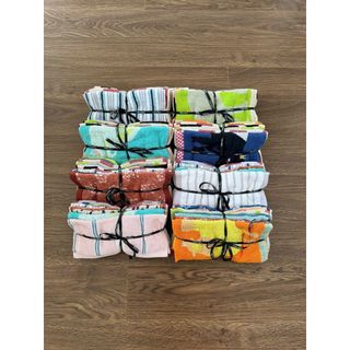 Set 10 khăn tay nhỏ MJ 25x25cm cho bé, hình ngộ nghĩnh, đáng yêu