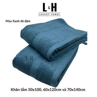 Bộ 2c Khăn Tắm cotton Kokoya Basic cỡ lớn 70x140cm, thấm hút nước, không phải màu