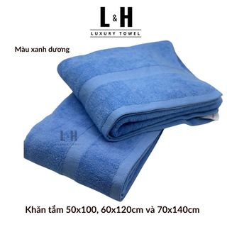 Bộ 2c Khăn Tắm cotton Kokoya Basic cỡ lớn 70x140cm, thấm hút nước, không phải màu