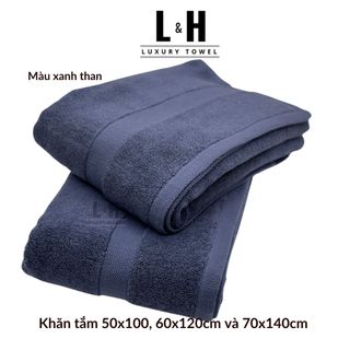 Bộ 2c Khăn Tắm cotton Kokoya Basic cỡ lớn 70x140cm, thấm hút nước, không phải màu