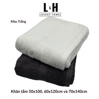 Bộ 2c Khăn Tắm cotton Kokoya Basic cỡ lớn 70x140cm, thấm hút nước, không phải màu
