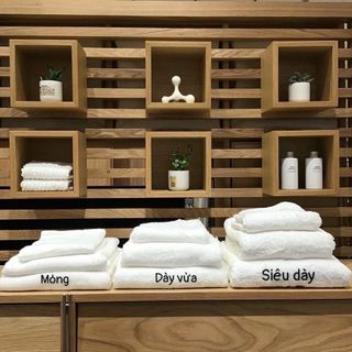 Khăn tắm trắng MJ cao cấp, KT 70x140cm, 380g dày, mềm mại, thấm hút nước tốt