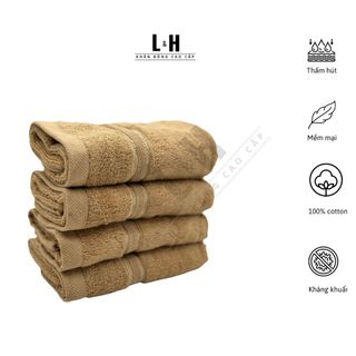 Khăn Mặt Cao Cấp HANOITEX 30*50cm 100% Cotton Mềm Mại, Thấm Hút, Kháng Khuẩn