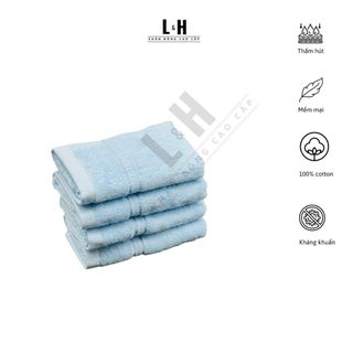 Khăn mặt cotton L&H 30x50cm, mềm mịn, không bám bông, thấm hút tốt