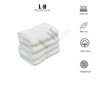 Khăn Mặt Cao Cấp HANOITEX 30*50cm 100% Cotton Mềm Mại, Thấm Hút, Kháng Khuẩn