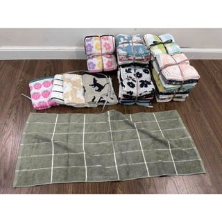 Bộ set 5c Khăn tắm hoa kẻ MJ 34x80cm