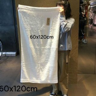 Khăn Tắm Trắng MJ Cao Cấp, KT 60x120cm_320g Dày, Mềm Mại, Thấm Hút Nước Tốt