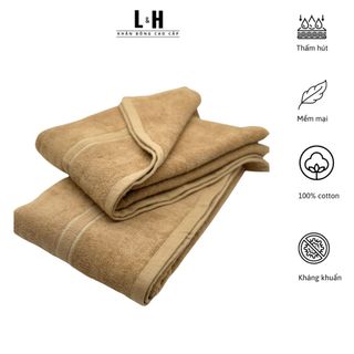 Bộ 2 Khăn tắm 50x100cm L&H, thấm hút, không bám bông, không ra màu