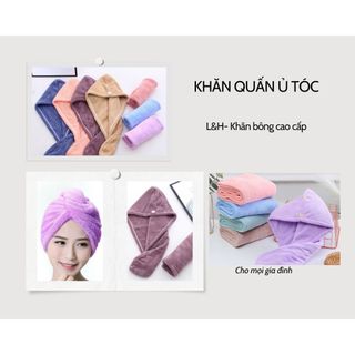 Khăn quấn ủ tóc lông cừu, lau khô siêu tốc