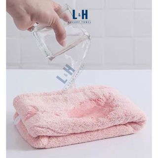 Khăn quấn ủ tóc lông cừu, lau khô siêu tốc