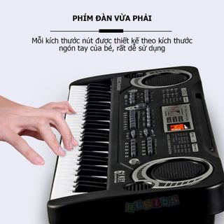 Đàn piano điện tử Keyboard cho bé, Đàn piano mini kèm mic cho bé nhiều chức năng chất liệu cao cấp