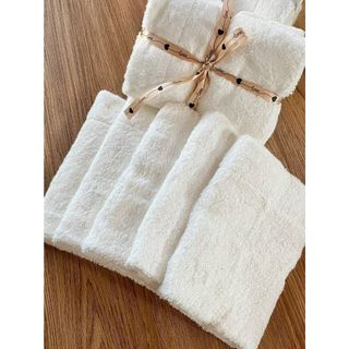 Combo 5c Khăn mặt trắng MJ 34x34cm