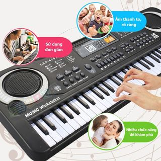Đàn piano điện tử Keyboard cho bé, Đàn piano mini kèm mic cho bé nhiều chức năng chất liệu cao cấp