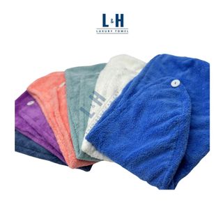 Khăn quấn ủ tóc lông cừu hạt gạo, lau khô siêu tốc