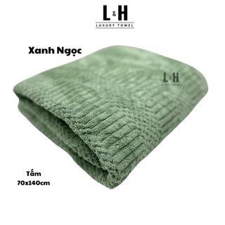 Khăn Tắm Sợi Tre Siêu Mềm Mại LC hạt gạo- Cỡ Lớn 70x140cm - Thấm Hút Bông Dày, 100% Sợi Tre Cao Cấp - Khách Sạn, Spa