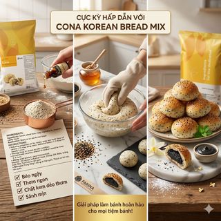 BỘT TRỘN SẴN BÁNH MÌ HÀN QUỐC CONA