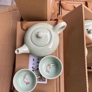 Bộ Ấm Trà Cổ Con Cá (THÙNG 36B)