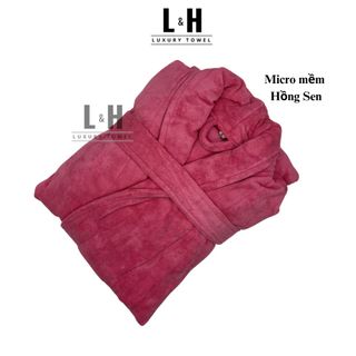 Áo choàng tắm cao cấp lông cừu kẻ sọc, vnxk