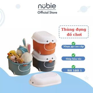 Thùng Đựng Đồ Chơi Hoạt Hình Đa Năng Cho Bé Có Bánh Xe Và Nắp Đậy Tiện Dụng