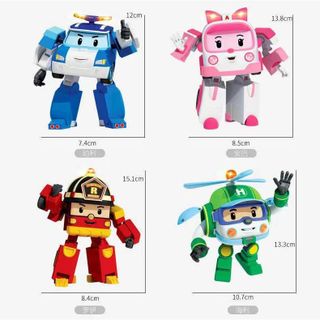 Xe Cảnh Sát Robot Biến Đổi Nubie Trẻ Em Bé 4 in 1 Robot Xếp Hình Tháo Lắp Và Tháo Lắp Biến Hình Ô Tô Đồ Chơi