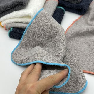 Bộ 4 Khăn lau tay MJ vắt sổ 32x32cm, cotton 100% thấm hút tốt, mềm mại