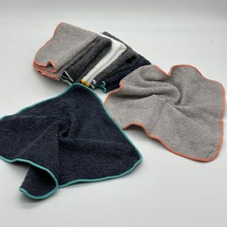 Bộ 4 Khăn lau tay MJ vắt sổ 32x32cm, cotton 100% thấm hút tốt, mềm mại