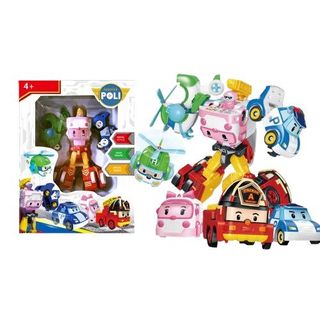 Xe Cảnh Sát Robot Biến Đổi Nubie Trẻ Em Bé 4 in 1 Robot Xếp Hình Tháo Lắp Và Tháo Lắp Biến Hình Ô Tô Đồ Chơi