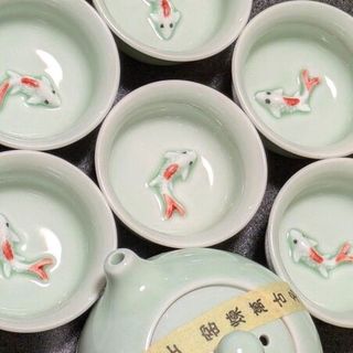 Bộ Ấm Trà Cổ Con Cá (THÙNG 36B)