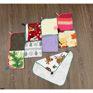 Set 2 chiếc khăn lau cotton cao cấp có móc treo 30x30cm