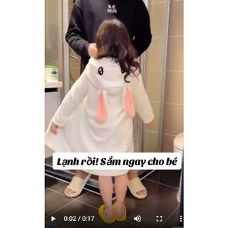 Áo choàng tắm lông cừu trẻ em, đủ màu, hàng VNXK