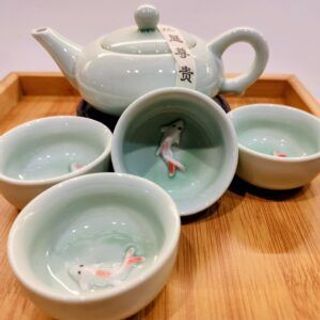 Bộ Ấm Trà Cổ Con Cá (THÙNG 36B)