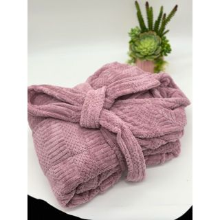 Áo choàng tắm khách sạn 5 sao, Áo choàng ngủ Lông cừu hạt gạo, siêu mềm, dày dặn