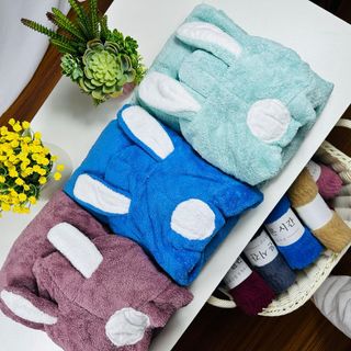 Áo Choàng Tắm Lông Cừu Trẻ Em, Đủ Màu, Siêu Mềm