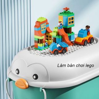 Thùng Đựng Đồ Chơi Hoạt Hình Đa Năng Cho Bé Có Bánh Xe Và Nắp Đậy Tiện Dụng