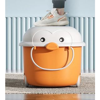 Thùng Đựng Đồ Chơi Hoạt Hình Đa Năng Cho Bé Có Bánh Xe Và Nắp Đậy Tiện Dụng