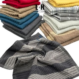 Set 5 Khăn lau tay MJ Xương Cá, nhiều màu, kt 30x30cm