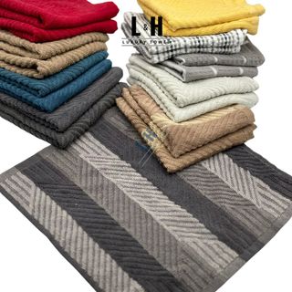 Set 5 Khăn lau tay MJ Xương Cá, nhiều màu, kt 30x30cm